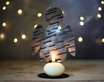 Handmade Iron Angel Candle Holders