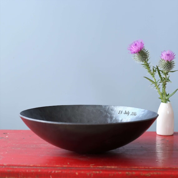 Wedding gift for couple - Xtra Large personalized forged Bowl - Corporate gift - housewarming gift new home - Wedding gift for Newlyweds