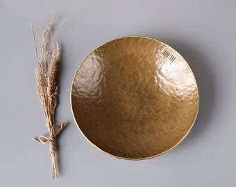 Large Bronze Bowl for 8 Year Anniversary with Choice of hand stamped designs.