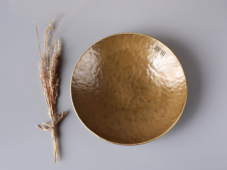 handmade hammered bronze bowl