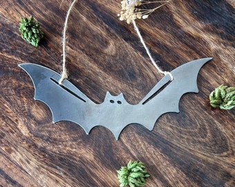 UNUS Lot De 3 Sorcières Avec Chauves-souris - Décoration De Jardin - Aspect Rouille - En Métal Patiné - Décoration Pour Jardin, Terrasse, Balcon, Pot De Fleurs