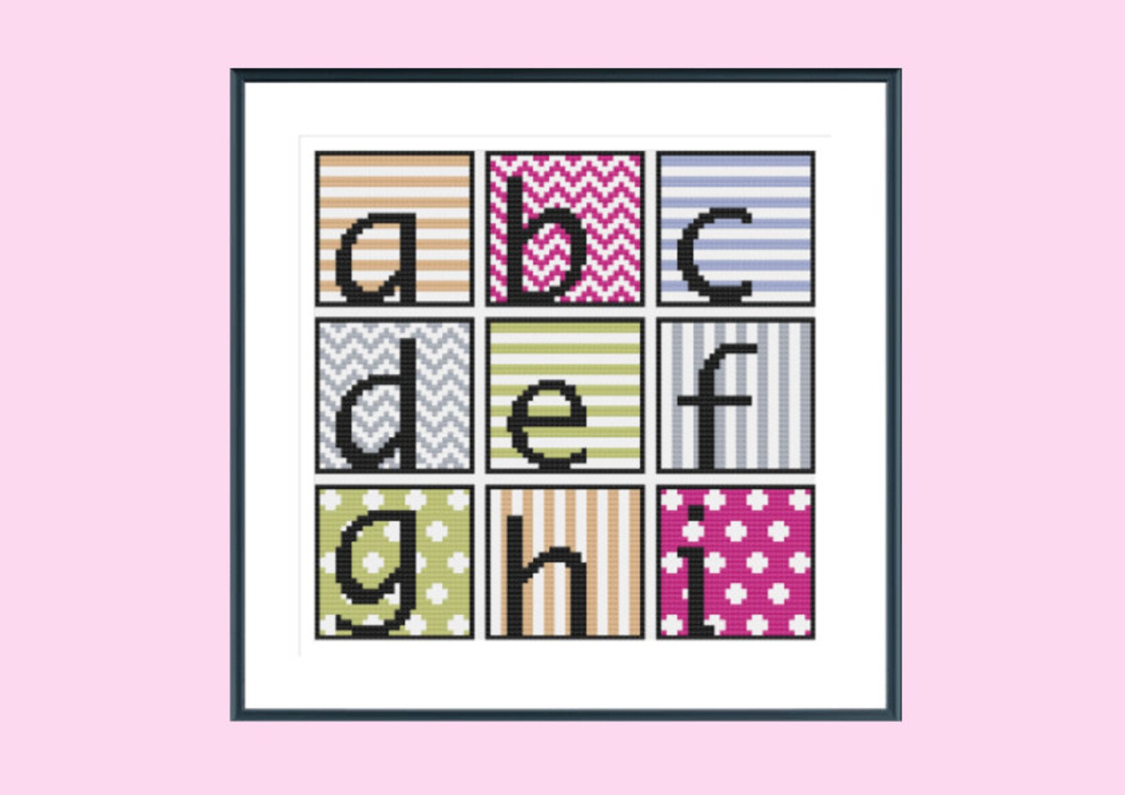 Cross Stitch Pattern Alphabet Cross Stitch Pattern Baby Etsy