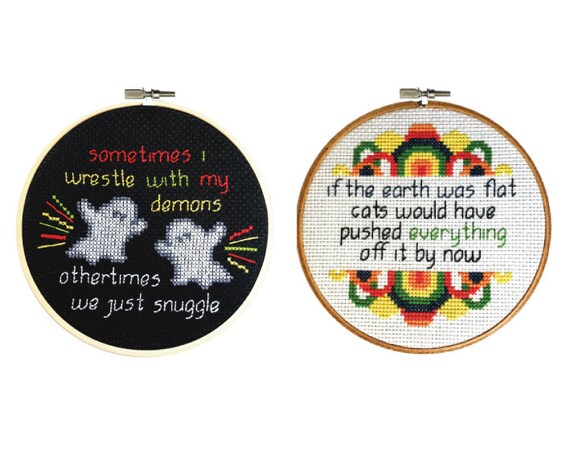 instant download post nap Cross stitch pattern twin pack funny cross stitch pattern nap time