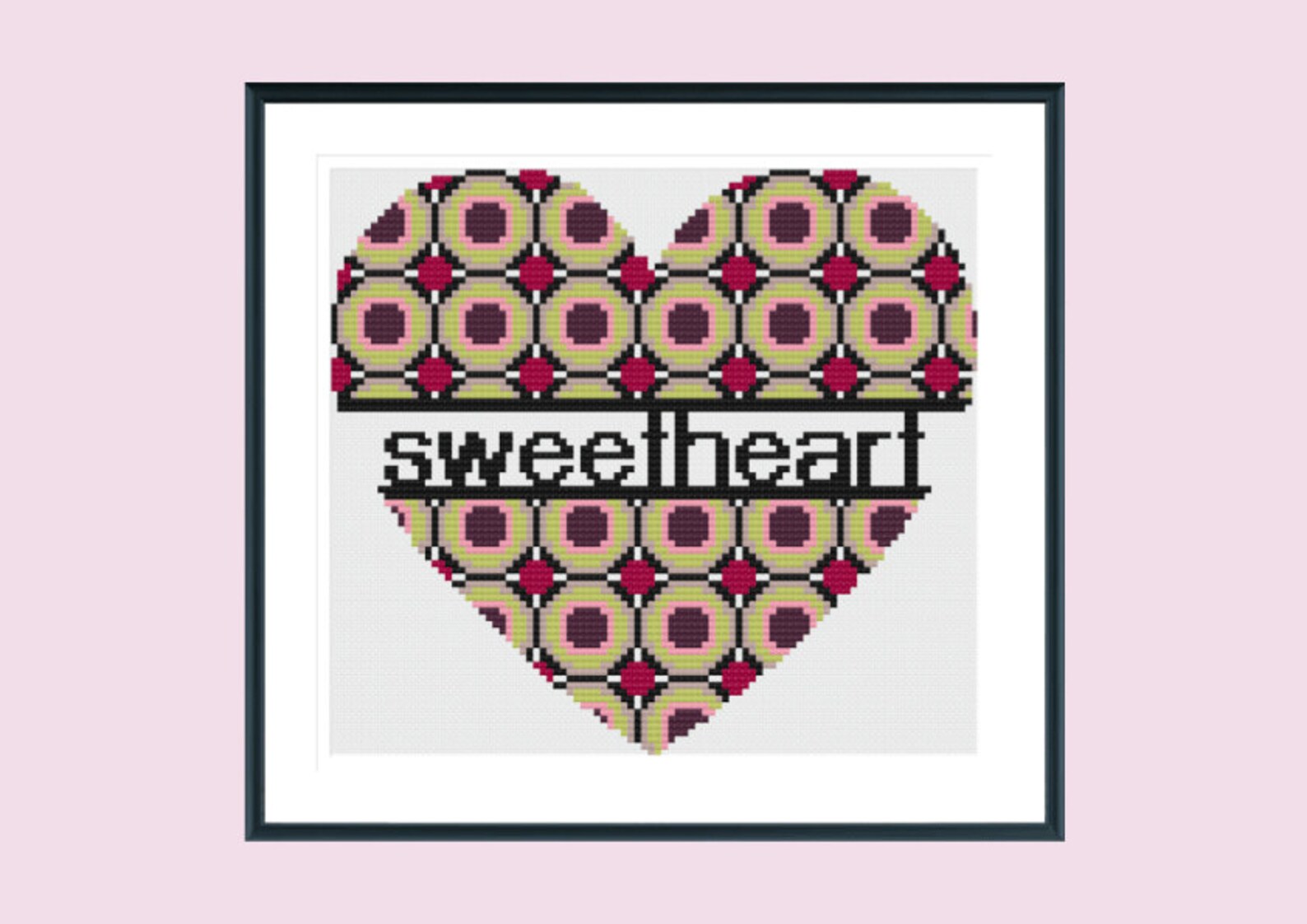 Cross Stitch Pattern Modern Cross Stitch Pattern Retro Cross Etsy