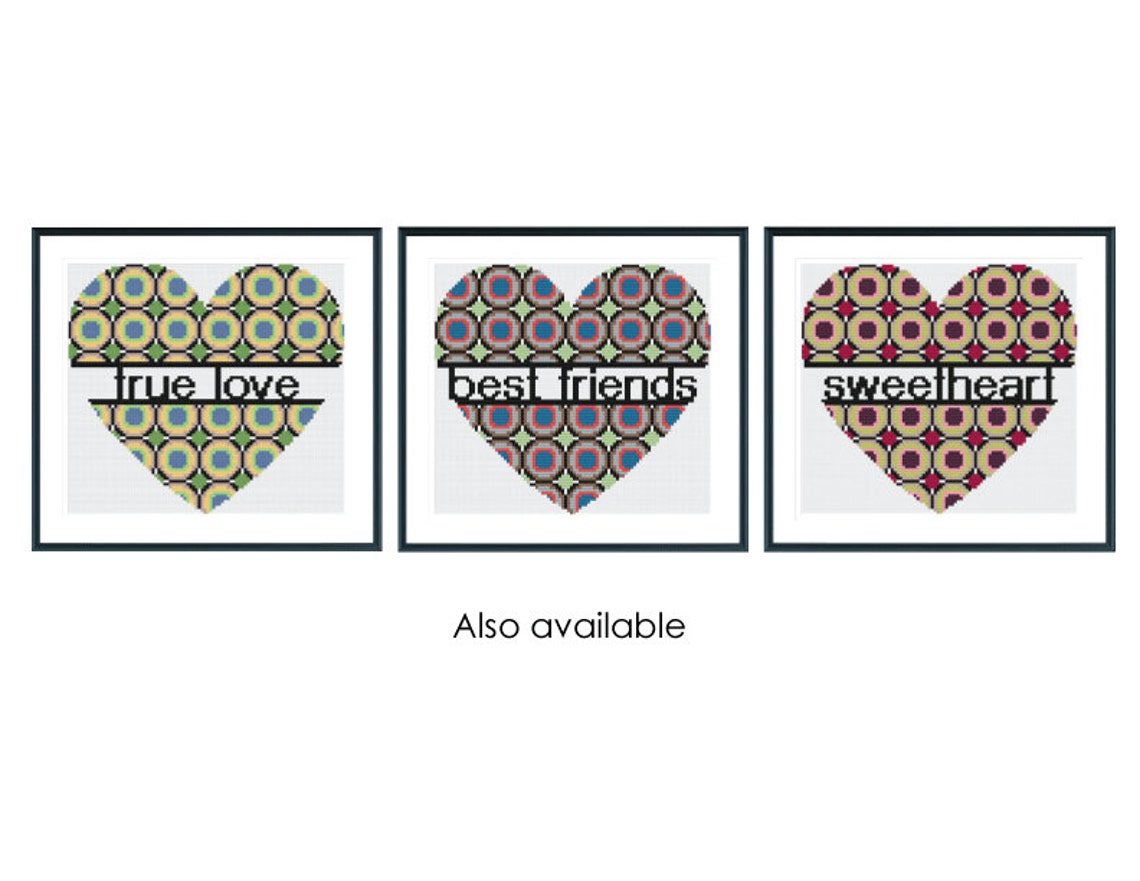 Cross Stitch Pattern Modern Cross Stitch Pattern Retro Cross Etsy