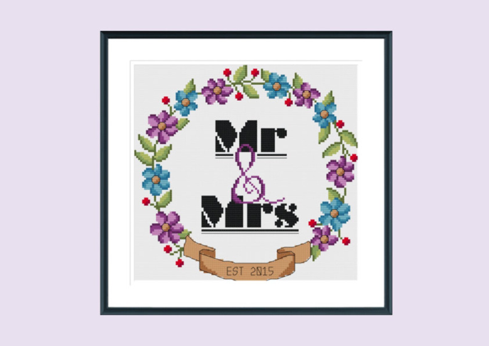 Cross Stitch Pattern Wedding Cross Stitch Pattern Modern Etsy