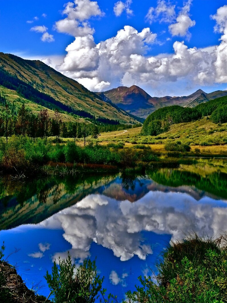 Slate River Valley With Summer Clouds Crested Butte Colorado Etsy