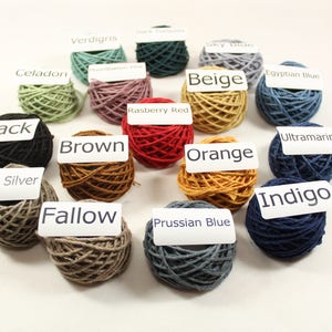 Colored Hemp Yarns| 16 colors| 1.4mm