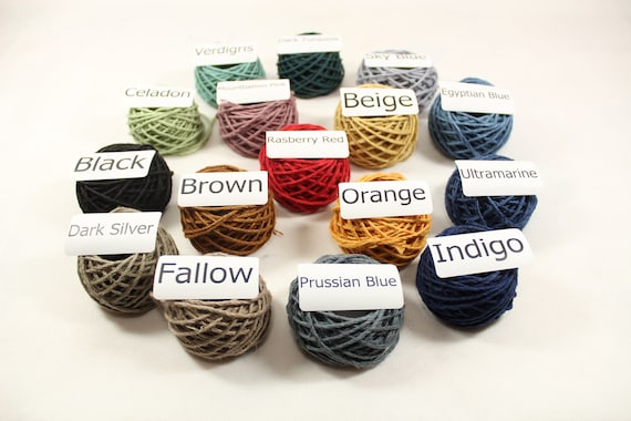 Colored Hemp Yarns| 16 colors| 1.4mm