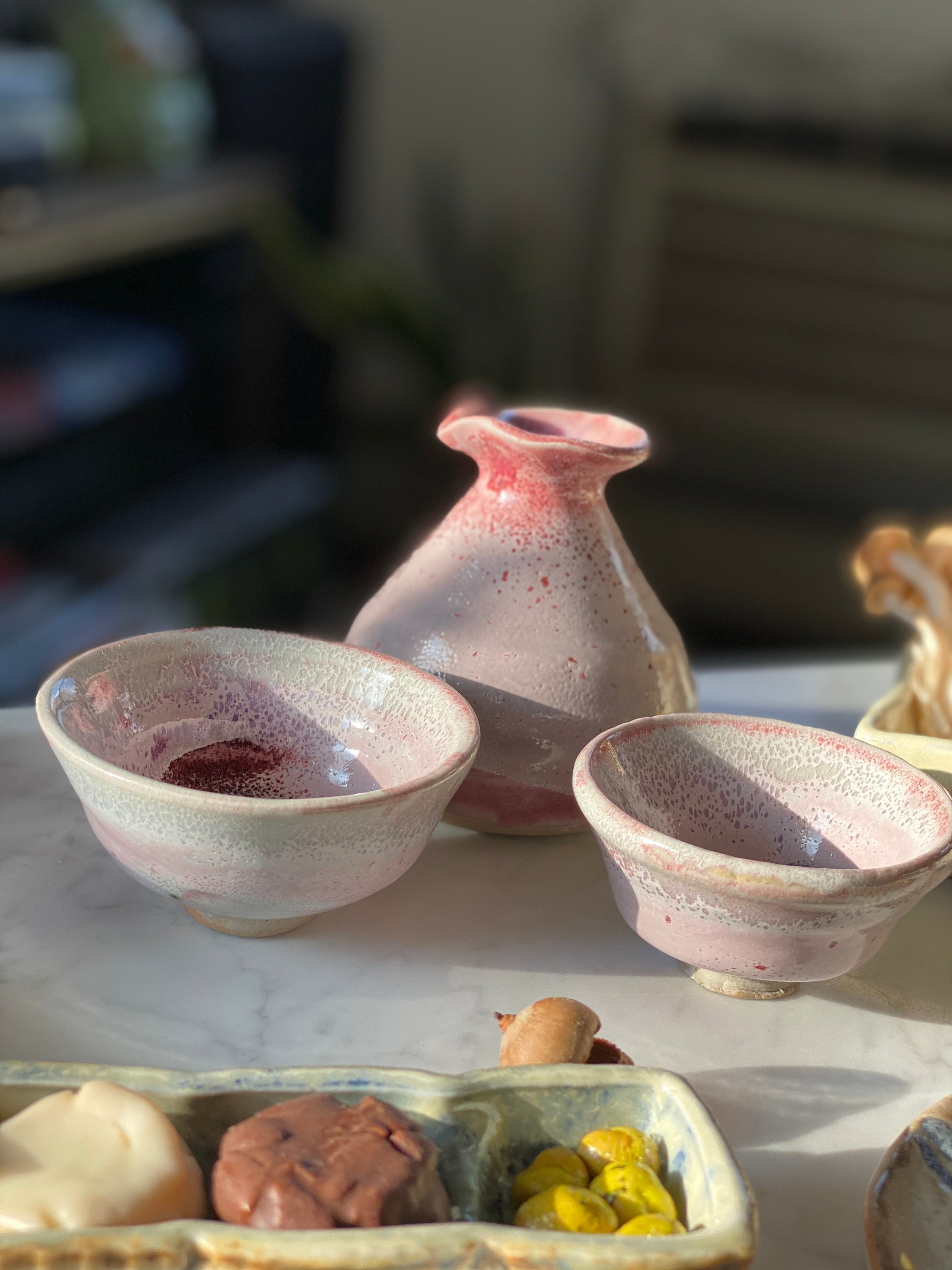 Sake Set sake Jar and 2 Sake Cups Etsy New Zealand