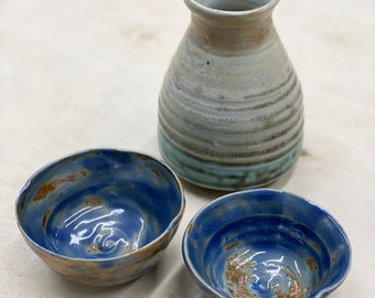 Handmade Sake set (sake jar and 2 sake cups)