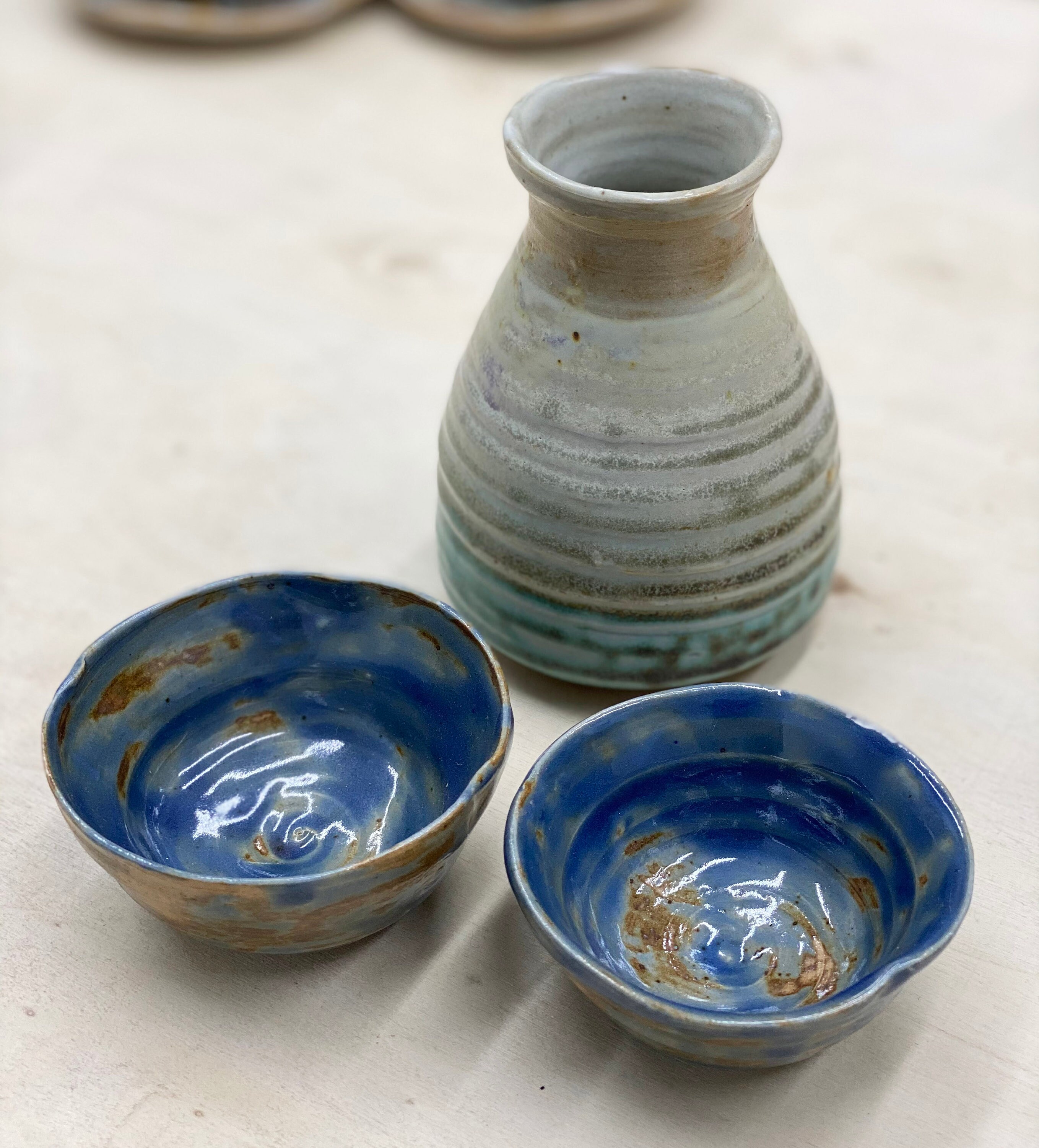 Handmade Sake Set sake Jar and 2 Sake Cups Etsy Canada