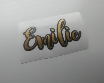 Two Tone Custom Name Decal, Name Decal, Custom Name Sticker, Name Decal for Cup, Vinyl Name Sticker, Custom Vinyl Decal, Name Cup Decal