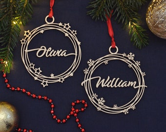 Holiday custom  christmas ornament is Christmas Decor for Christmas Tree  and Family Ornament as Christmas Gift tag Christmas must have