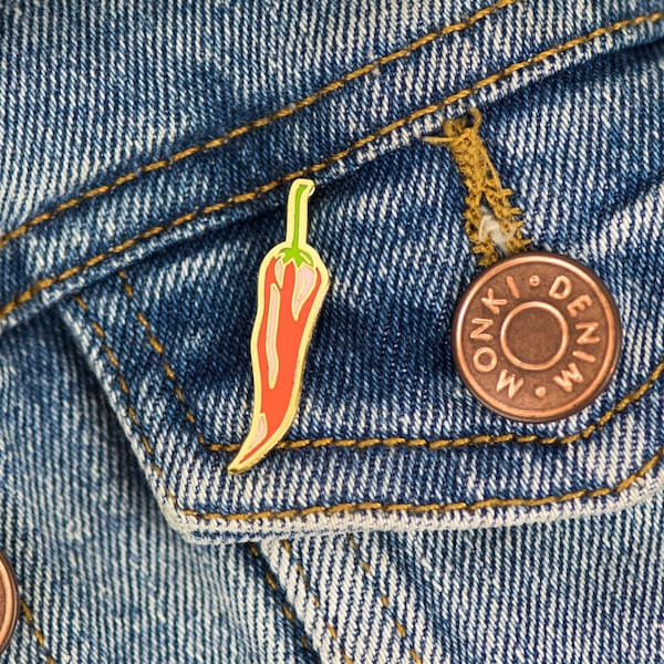 Piment rouge Pin Foodie Cadeau Culinaire Cadeau Pepper Pin Chili Revers Pin Chilli Pin Chili Pepper GiftsChili Pepper Émail Pin Pepper Badge