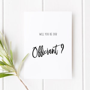 Will You Be Our Officiant Card, Wedding Officiant Card, Cadeau voor Officiant, Will You Be My Officiant, Cadeau bruiloft Officiant, Officiant Card