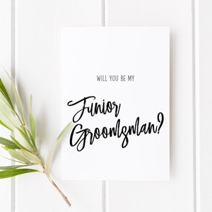 "Willst du mein Junior Groomsman sein Karte für Junior Groomsman ""Sei mein Junior Groomsman"""