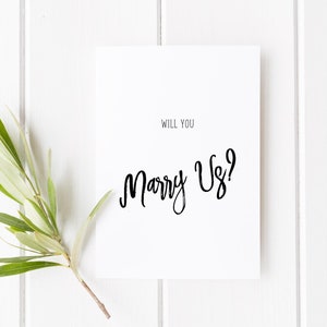 Carte Nous épouserez-vous, demande en mariage pour célébrant de mariage, serez-vous mon célébrant de mariage, cadeau pour célébrant de mariage, cadeau à demander à un célébrant de mariage