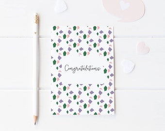 Congratulations Card Graduation Party Card Congratulations Gift Engagement Card Wedding Congratulations New Baby Congratulations Shower Card