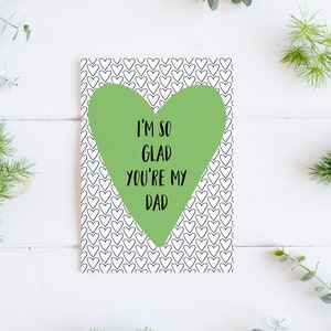 Ich bin so froh, dass du mein Papa bist Karte, Herzkarte, Liebe Papa Karte, glückliche Vatertagskarte, Papa Karte, Karte für Papa, liebevolle Vatertagskarte