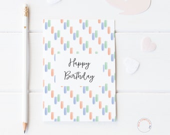 Leuke gelukkige verjaardagskaart - A6-wenskaart voor haar