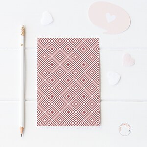 Vandaag in de uitverkoop, kastanjebruine geometrische kaart, blanco kaart, uitverkoop, patroonkaart, wenskaart, modern briefpapier, kaart voor elke gelegenheid, generieke kaart