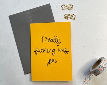 Funny Missing You Card Irish Made
