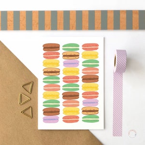 Tarjeta en blanco con macarons Tarjeta solo porque sí Tarjeta en blanco para cualquier ocasión Tarjeta para cualquier ocasión Tarjeta de invitación a fiesta Tarjetas en blanco Juego de tarjetas de felicitación en blanco Irlandés
