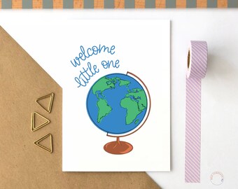 Welcome Little One Card | Globe New Baby Card