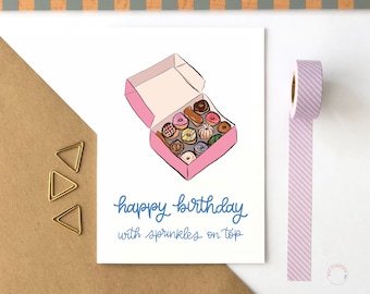 Donut Birthday Card | Happy Birthday With Sprinkles