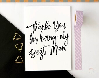 Thank You For Being My Best Man Best Man Thank You Card Thank You To My Best Man Thank You Best Man Card For Best Man Irish Wedding Party