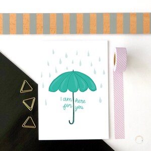 Carte de soutien de l'amitié Je suis là pour vous Carte de sympathie meilleure amie Carte d'empathie Carte de soutien d'un ami Carte d'amitié illustrée Carte de soutien contre le cancer