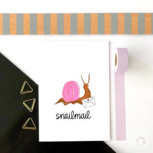 Lange-afstandsvriendschapskaart Thinking Of You-kaart Verzenden Snail mail #Snailmail Slakkenkaart Penvriendkaart Gewoon omdat kaart Kaart voor pennenvriend