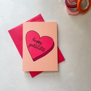 Tarjeta de feliz día de San Valentín Tarjeta de San Valentín Sé mi día de San Valentín Tarjeta de San Valentín para el día de San Valentín para una amiga Tarjetas de felicitación hechas en Irlanda Tarjeta para novia