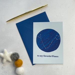 À mes préférés Carte d'anniversaire Poissons Carte Poissons Carte horoscope Carte constellation Carte d'anniversaire zodiaque Carte d'anniversaire février mars