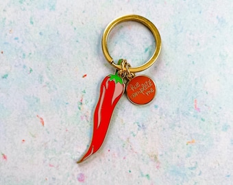 Red Chili Pepper Keychain Foodie Gift Culinary Gift Pepper Keyring Chili  Chilli Key chain Chili Pepper Gifts New Driver Gifts