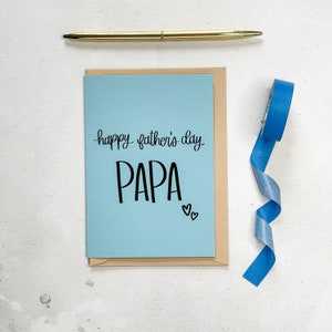 Feliz dia dos pais, cartão de dia dos pais para papai, cartão de dia dos pais irlandês, cartões feitos na irlanda, cartão azul de dia dos pais, cartão amoroso de papai