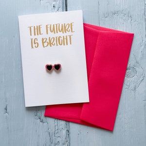 The Future Is Bright Wählen Sie Ihre eigene Pin-Karte Benutzerdefinierte Grußkarte Abschluss-Karte aus dem College-Karte Designen Sie Ihre eigene Karte Emaille Pin