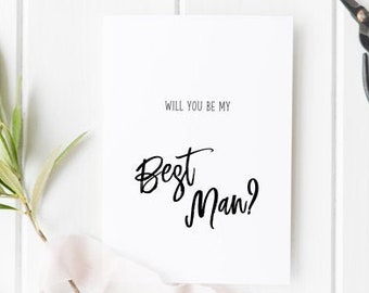 Will You Be My Best Man Best Man Proposal Card Be My Best Man Best Man Card Groomsman Card Best Man Gift Card For Best Man Wedding Party Ask