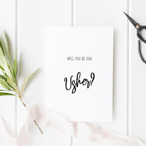 Will You Be Our Usher, Usher Request Card, Wedding Usher Card, Wedding Greeter Card, Wedding Card For Our Usher, Be Our Usher Card, Greeter