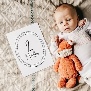Señales mensuales para bebés, hitos mensuales para bebés, regalo para baby shower, accesorio fotográfico para bebés, hitos mensuales, señal mensual para bebés, tarjetas de hitos para bebés