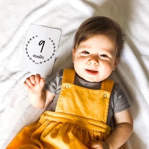 Cartes d'étapes mensuelles pour bébé Cartes d'étapes importantes pour bébé du mois Cartes d'étapes importantes pour bébé du mois