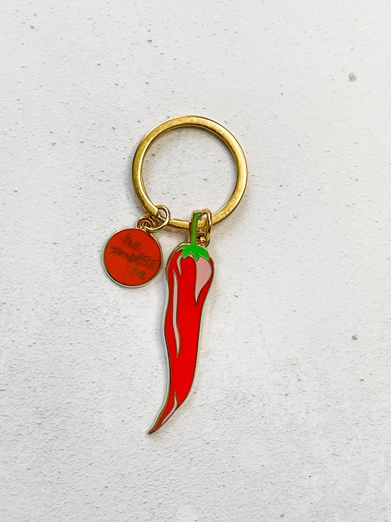Red Chili Pepper Keychain Foodie Gift Culinary Gift Pepper Keyring Chili Chilli Key chain Chili Pepper Gifts New Driver Gifts image 8