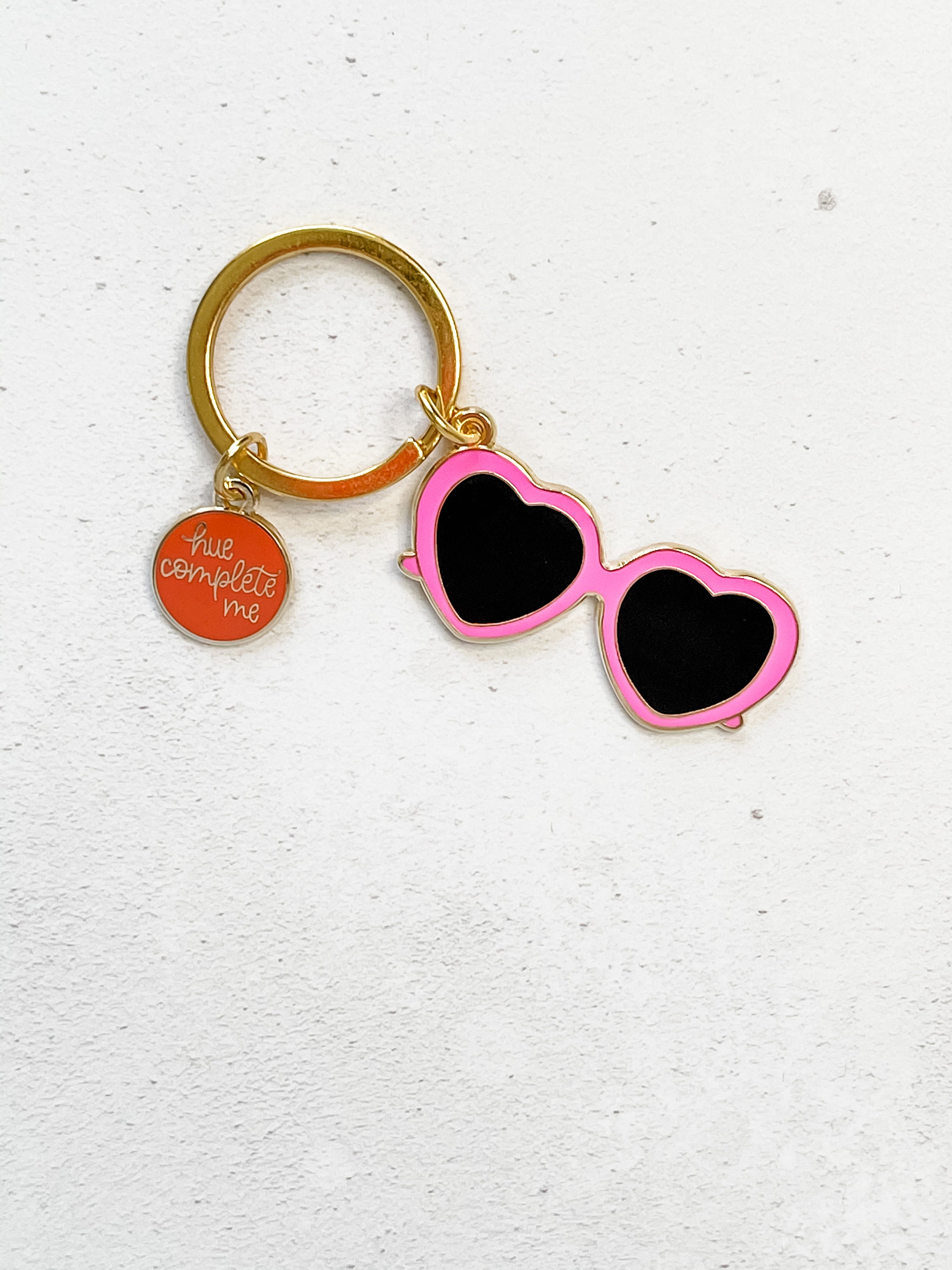 Sunglasses Keychain Heart Glasses Keyring House Keyring Gold Etsy