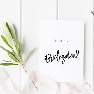 Biglietto di proposta Bridesman, Sii il mio Bridesman, Invito per damigella d'onore maschile, Biglietto per festa di nozze Bridesman, Invito Bridesman, Biglietto per Bridesman