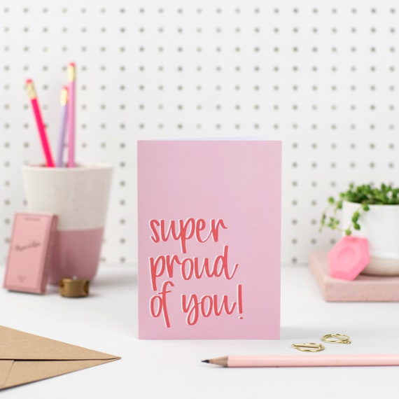 Super proud of you card congratulations card well done card Etsy