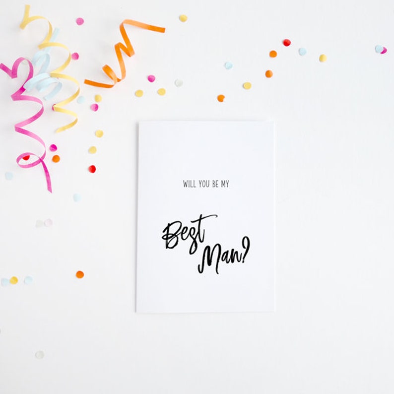 Will You Be My Best Man Best Man Proposal Card Be My Best Man Best Man Card Groomsman Card Best Man Gift Card For Best Man Wedding Party Ask image 4