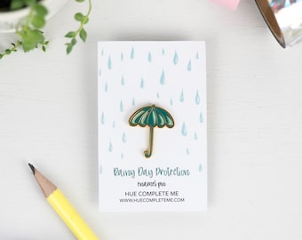 Pin esmaltado de paraguas - Regalo del noroeste del Pacífico, pin de solapa para días lluviosos