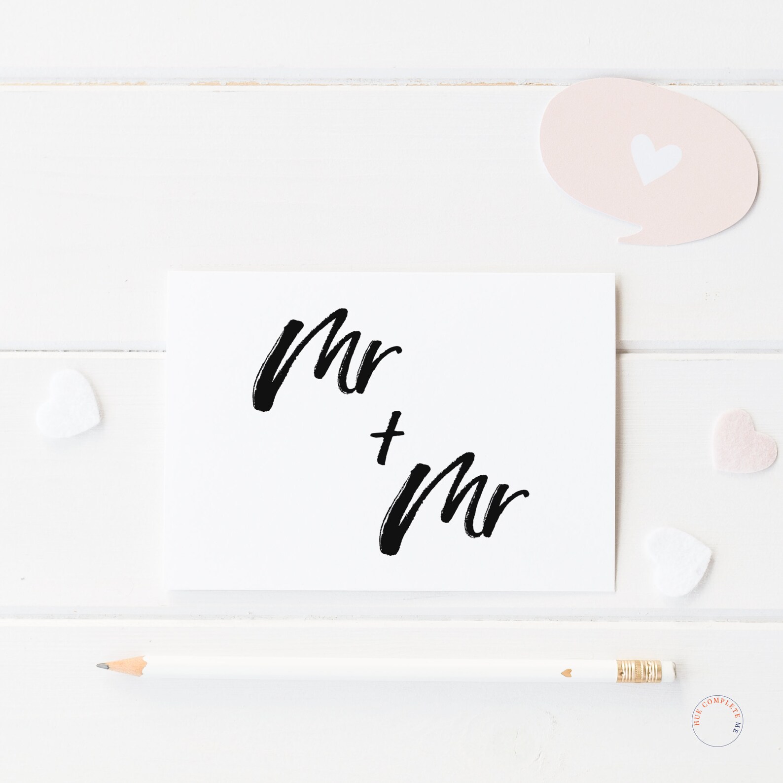 Mr and Mr Wedding Card Mr and Mr Card Gay Wedding Card Etsy