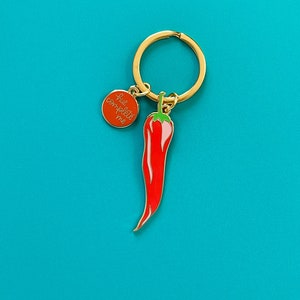 Red Chili Pepper Keychain Foodie Gift Culinary Gift Pepper Keyring Chili Chilli Key chain Chili Pepper Gifts New Driver Gifts image 7